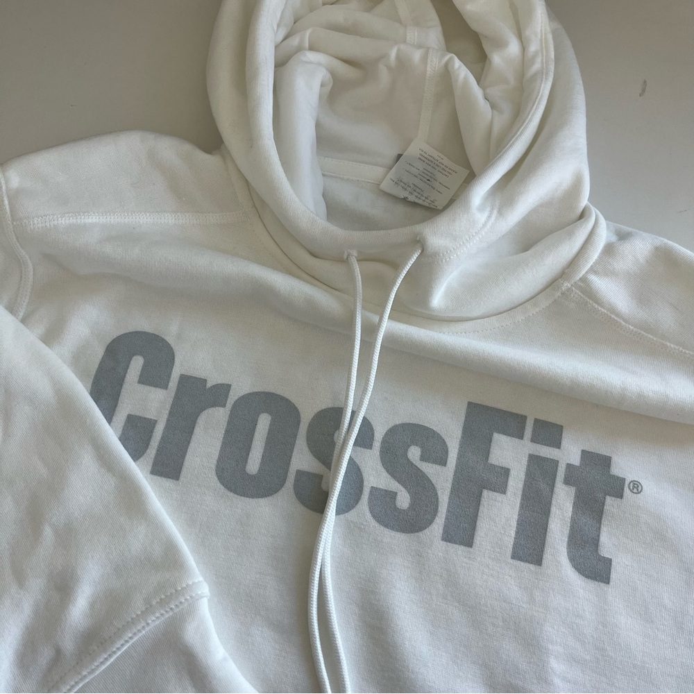 NoBull Women’s CrossFit White Hoodie Sweatshirt large‎ active workout